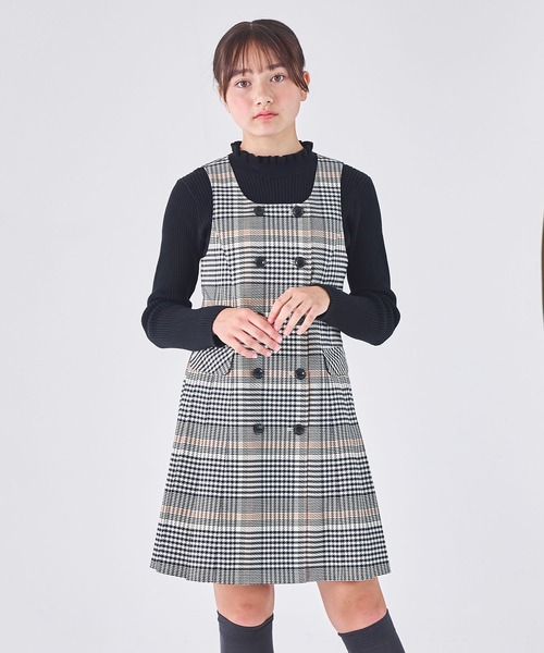 CHOPIN（ショパン） ジャンパースカート ダブル釦サイドプリーツ