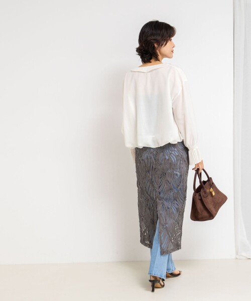Rie Miller（リエミラー） スカート 「セットアップ対応」チュール刺繍