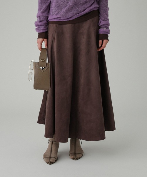 BABYLONE（バビロン） スカート フェイクスエードフレアスカート
