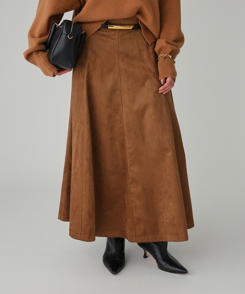 BABYLONE（バビロン） スカート フェイクスエードフレアスカート