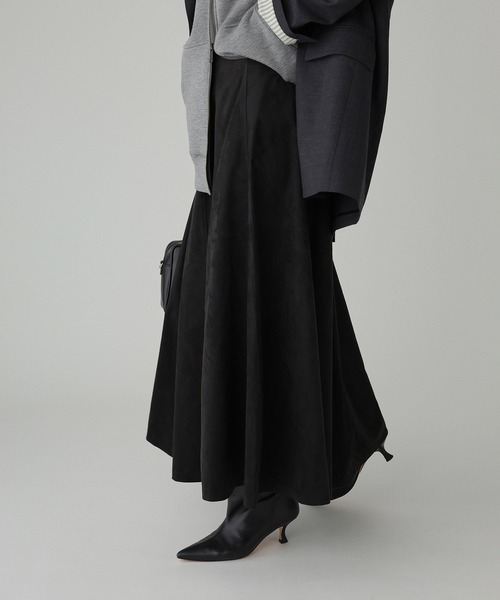 BABYLONE（バビロン） スカート フェイクスエードフレアスカート