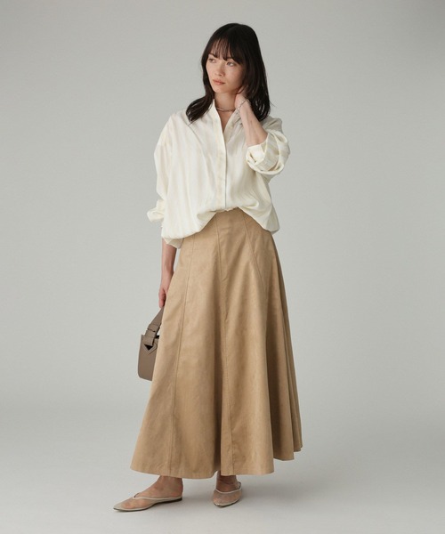 BABYLONE（バビロン） スカート フェイクスエードフレアスカート