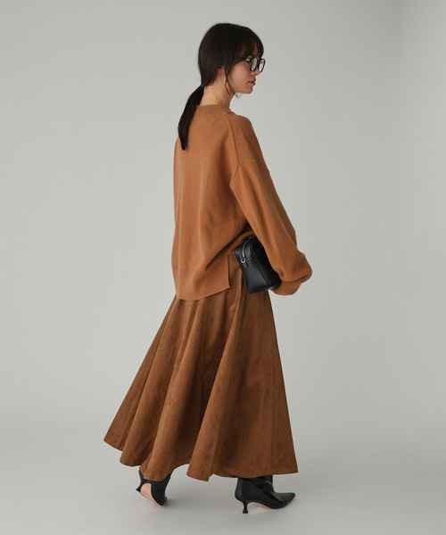 BABYLONE（バビロン） スカート フェイクスエードフレアスカート