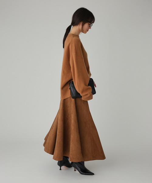 BABYLONE（バビロン） スカート フェイクスエードフレアスカート