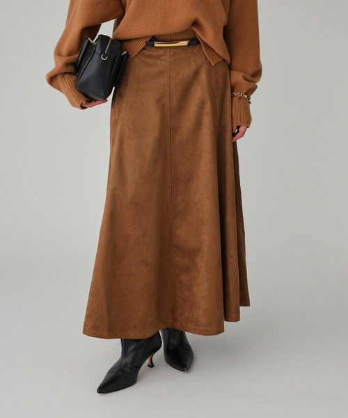 BABYLONE（バビロン） スカート フェイクスエードフレアスカート