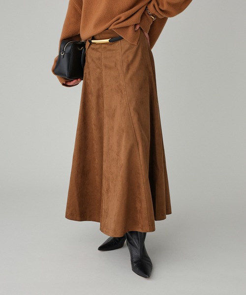BABYLONE（バビロン） スカート フェイクスエードフレアスカート