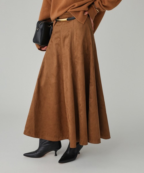 BABYLONE（バビロン） スカート フェイクスエードフレアスカート