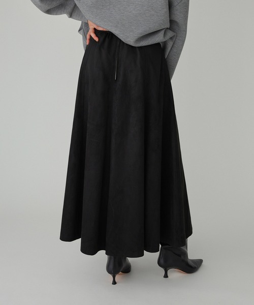 BABYLONE（バビロン） スカート フェイクスエードフレアスカート