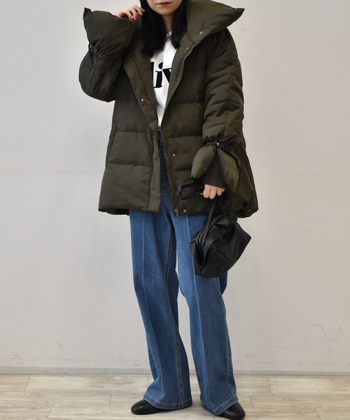 「RANAN」 ダウンジャケット L グレー レディース_画像5