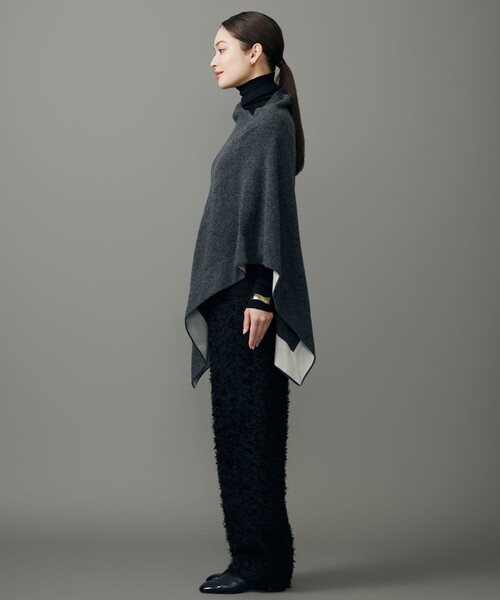 自由区（ジユウク） ポンチョ ボイルドウール ポンチョ レディース