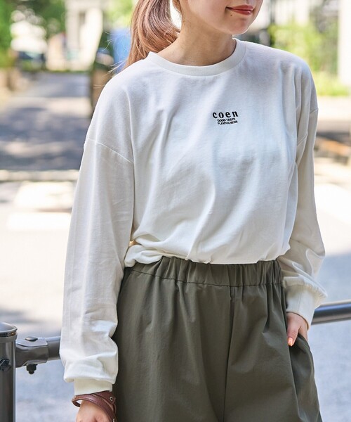 coen（コーエン） tシャツ COEN（コーエン）ロゴ刺繍UNI ロンT