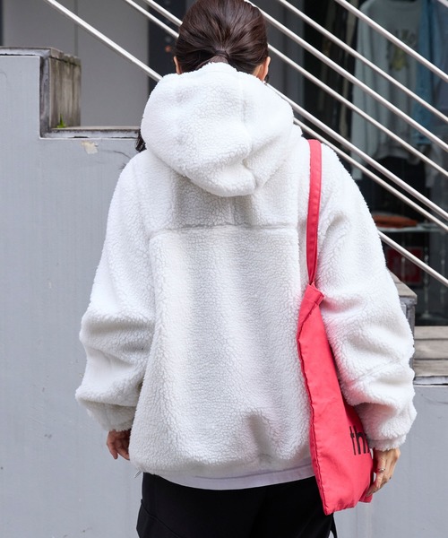 ブルゾン アウター PENNEYS/ペニーズ 別注 THE FOX ロゴ ワンポイント刺繍 ドロスト オーバーサイズボアブルゾン レディース メンズ | MONO-MART | 14