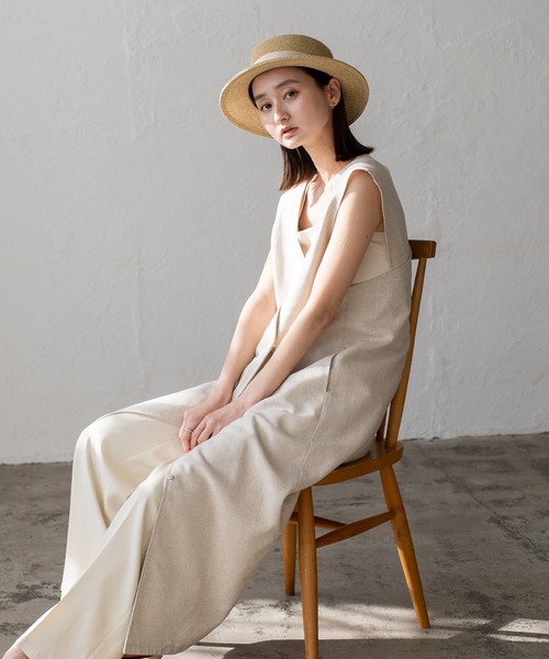 「VitaFelice」 ストローハット FREE ライトベージュ レディース_画像4