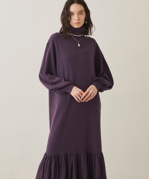 LA BELLE ETUDE（ラベルエチュード） ニットワンピース 1 パープル