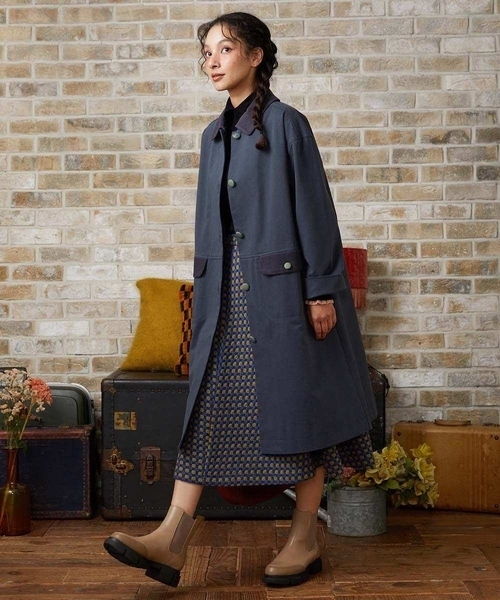 Jocomomola デニムコート Jocomomola（ホコモモラ） コート アウター コットンツイルステン