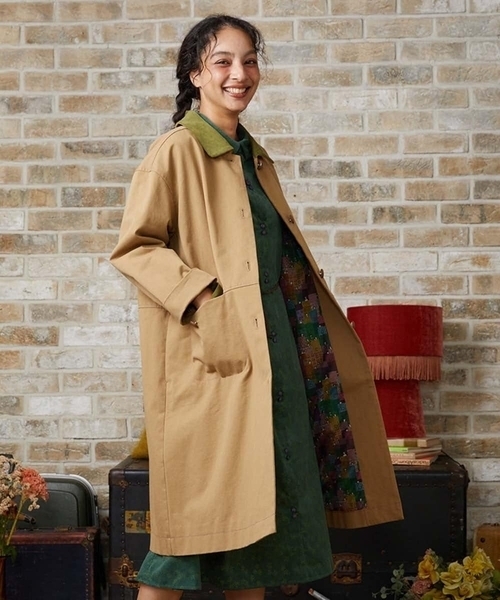 Jocomomola（ホコモモラ） コート アウター コットンツイルステン