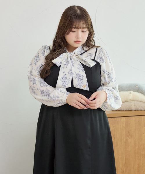 Louiosy（ルオシー） ブラウス シャツ 「大きいサイズ」チャーム付き