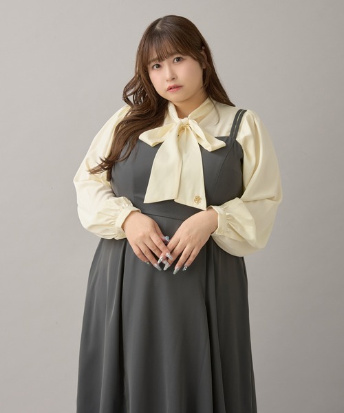 Louiosy（ルオシー） ブラウス シャツ 「大きいサイズ」チャーム付き 