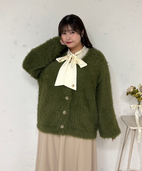 Louiosy（ルオシー） ブラウス シャツ 「大きいサイズ」チャーム付き