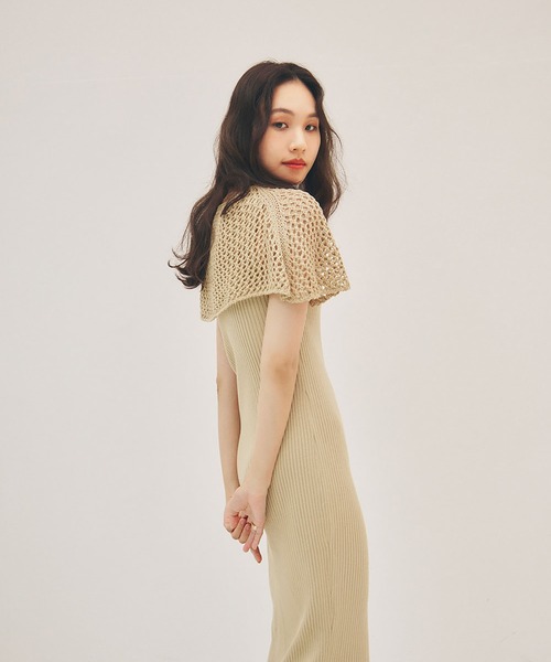 「RANDEBOO」 ノースリーブワンピース FREE ベージュ レディース_画像4