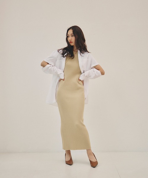 「RANDEBOO」 ノースリーブワンピース FREE ベージュ レディース_画像7