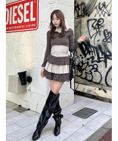 Darich（ダーリッチ） ブーツ ポインテッドドレープロングブーツ