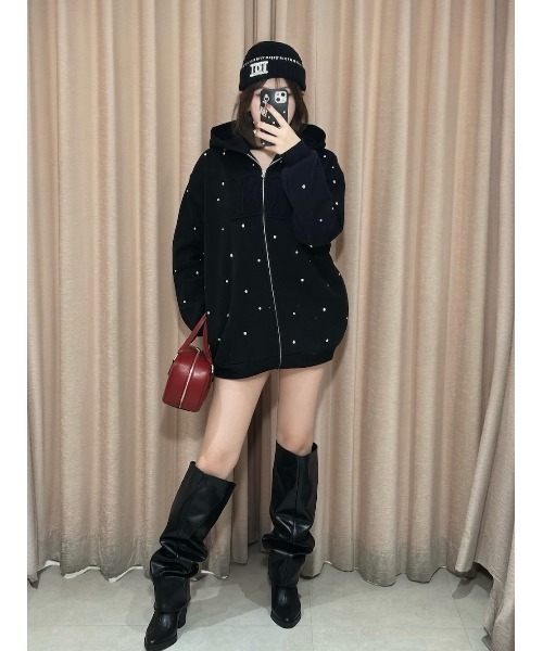 ダーリッチブラック ロングブーツ Lサイズ ‼️気分で値下げ中‼️ Darich（ダーリッチ） ブーツ ポインテッドドレープロングブーツ