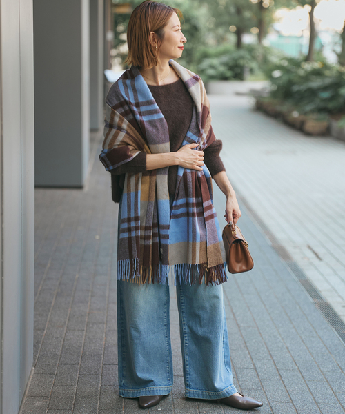 ジョシュアエリス　ストール　カシミヤ100% スピックアンドスパン Joshua Ellis / ジョシュア エリス カシミヤストール（ストール