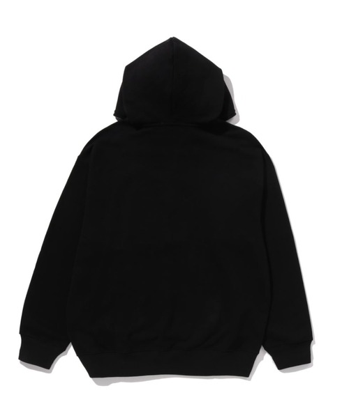 A BATHING APE ブラック　フルジップ　パーカー　ワンポイント　裏起毛 A BATHING APE（アベイシングエイプ） パーカー ONE POINT FULL ZIP