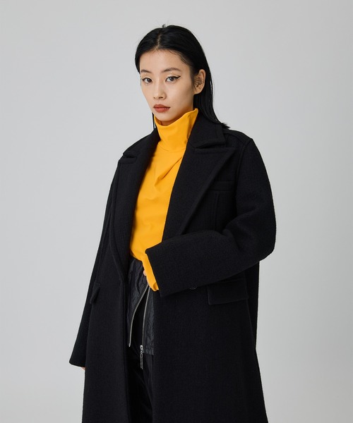 UNITED TOKYO ブラックロングコート サイズ2 UNITED TOKYO（ユナイテッドトウキョウ） チェスターコート 2 ブラック