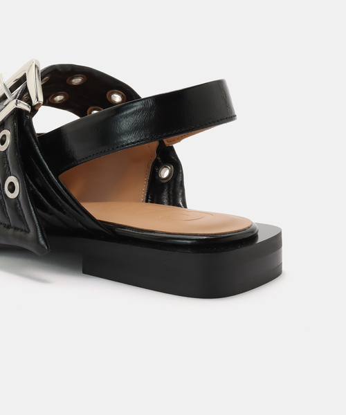 417 エディフィス（417 EDIFICE）/GANNI / ガニー Feminine Buckle Ballerina Naplack PULP/417EDIFICE サンダル GANNI / ガニー Feminine Buckle Ballerina