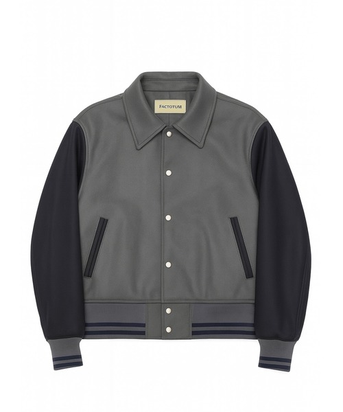 スタジャン 「FACTOTUM」 SUPER110`s Melton Stadium blouson メンズ レディースの画像