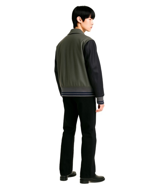 スタジャン 「FACTOTUM」 SUPER110`s Melton Stadium blouson メンズ レディースの画像