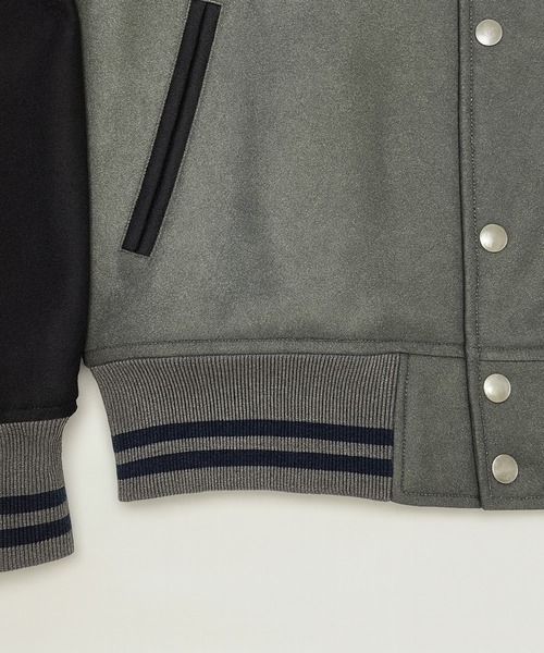 スタジャン 「FACTOTUM」 SUPER110`s Melton Stadium blouson メンズ レディースの画像