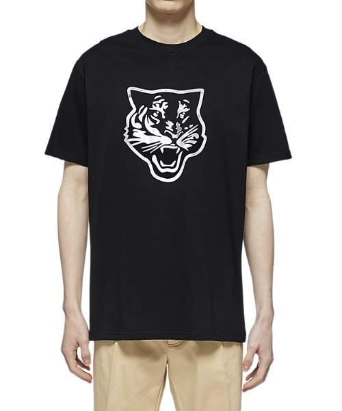 「Onitsuka Tiger」 半袖Tシャツ M ホワイト×シルバー レディース_画像6