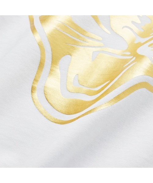 「Onitsuka Tiger」 半袖Tシャツ M ホワイト×シルバー レディース_画像8