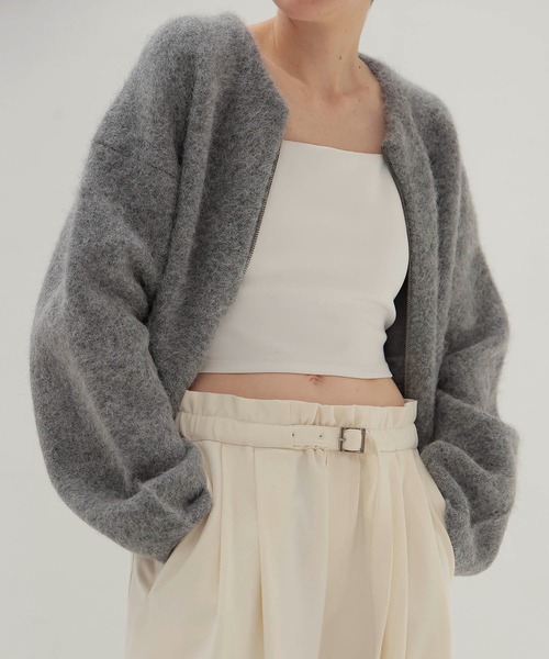 DRESSLAVE（ドレスレイブ） カーディガン alpaca shaggy short zip