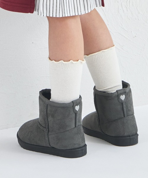 pairmanon（ペアマノン） ブーツ 「撥水」ワンポイント刺繍 フェイク