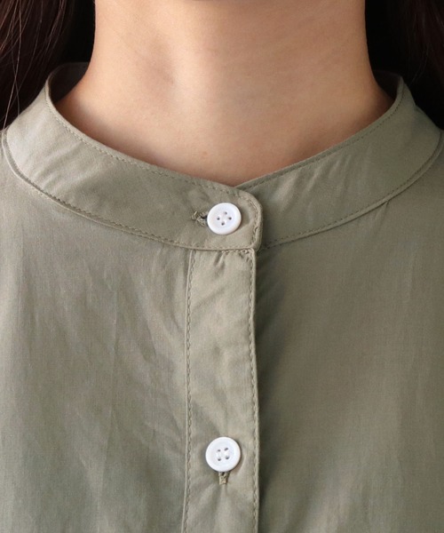 「HER CLOSET」 「SHE MO SHELLY」半袖ブラウス M モカ レディース_画像7