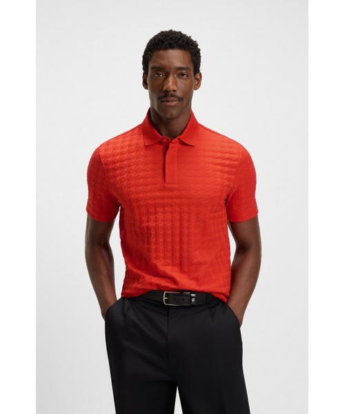 BOSS（HUGO BOSS） ポロシャツ Porsche x BOSS ハウンドトゥースジャ
