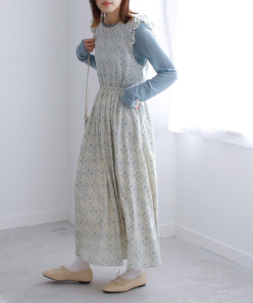 「Crisp」 ノースリーブワンピース FREE ミント レディース_画像3