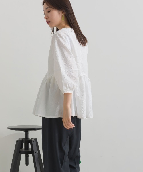 「terrace」 7分袖ブラウス MEDIUM ブラック レディース_画像7