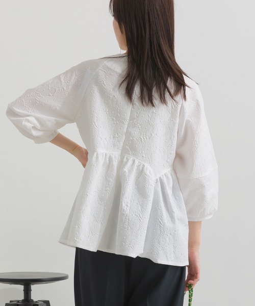 「terrace」 7分袖ブラウス MEDIUM ブラック レディース_画像8