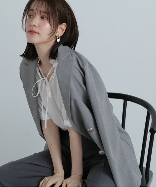「N.（N. Natural Beauty Basic）」 テーラードジャケット MEDIUM ネイビー レディース_画像4