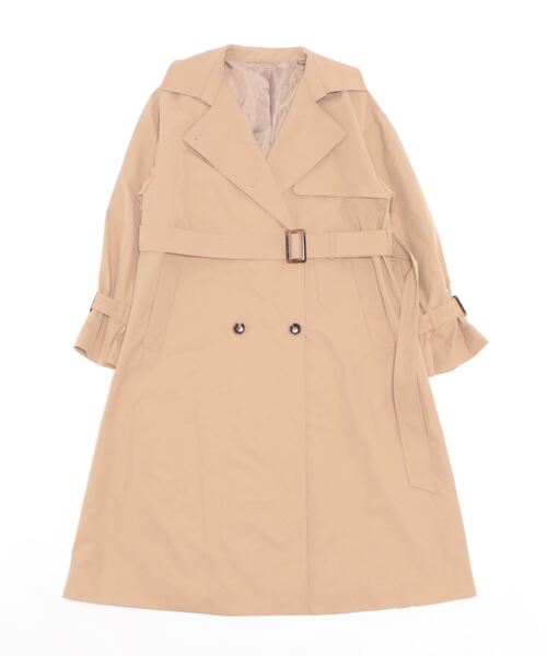   ベージュ トレンチコート XL 定価49500円 XS-3Lsize》通勤・セレモニー対応/トレンチコート【洗濯機洗い可/撥水
