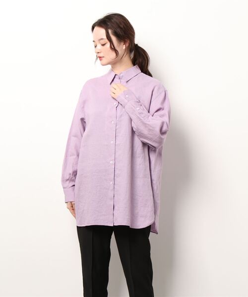 「SLOBE IENA」 長袖シャツ FREE パープル レディース_画像2