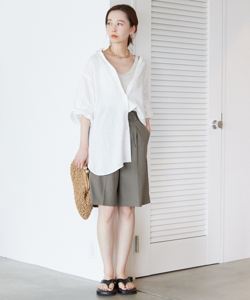 「SLOBE IENA」 長袖シャツ FREE パープル レディース_画像8