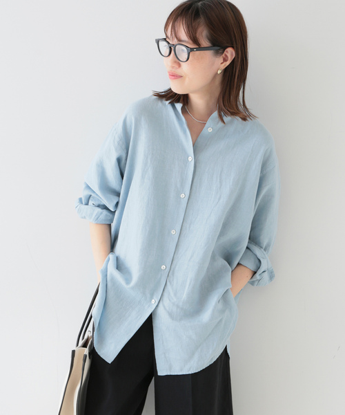 「SLOBE IENA」 長袖シャツ FREE パープル レディース_画像9