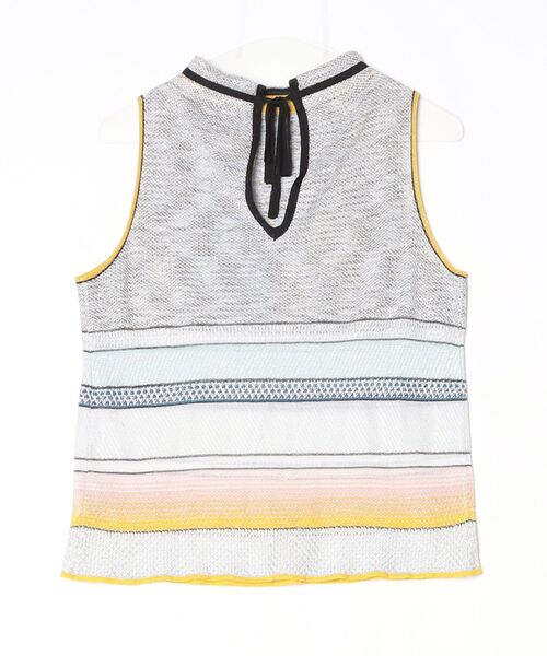MISSONI（ミッソーニ） ボーダー柄ノースリーブニット - グレー