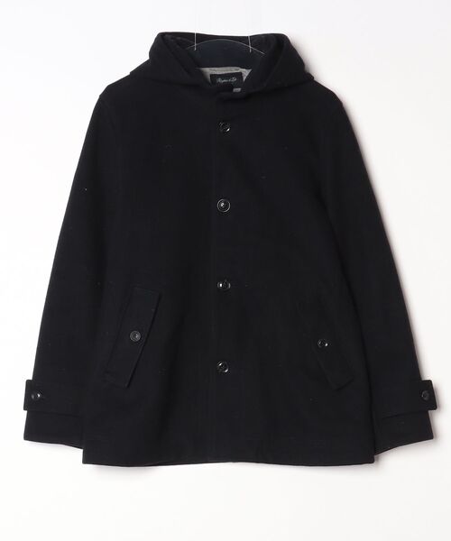 美品 ユナイテッドアローズ 黒 ボアフリース ステンカラーコートL